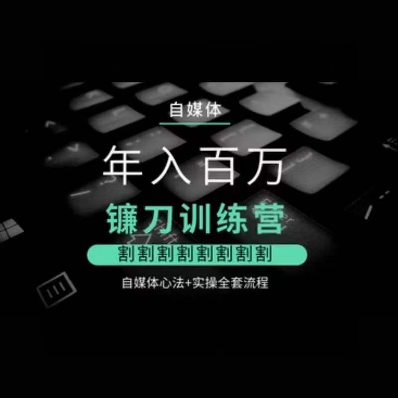 自媒体年入百万镰刀训练营，割割割割割割割割，自媒体心法+实操全套流程-云界方舟